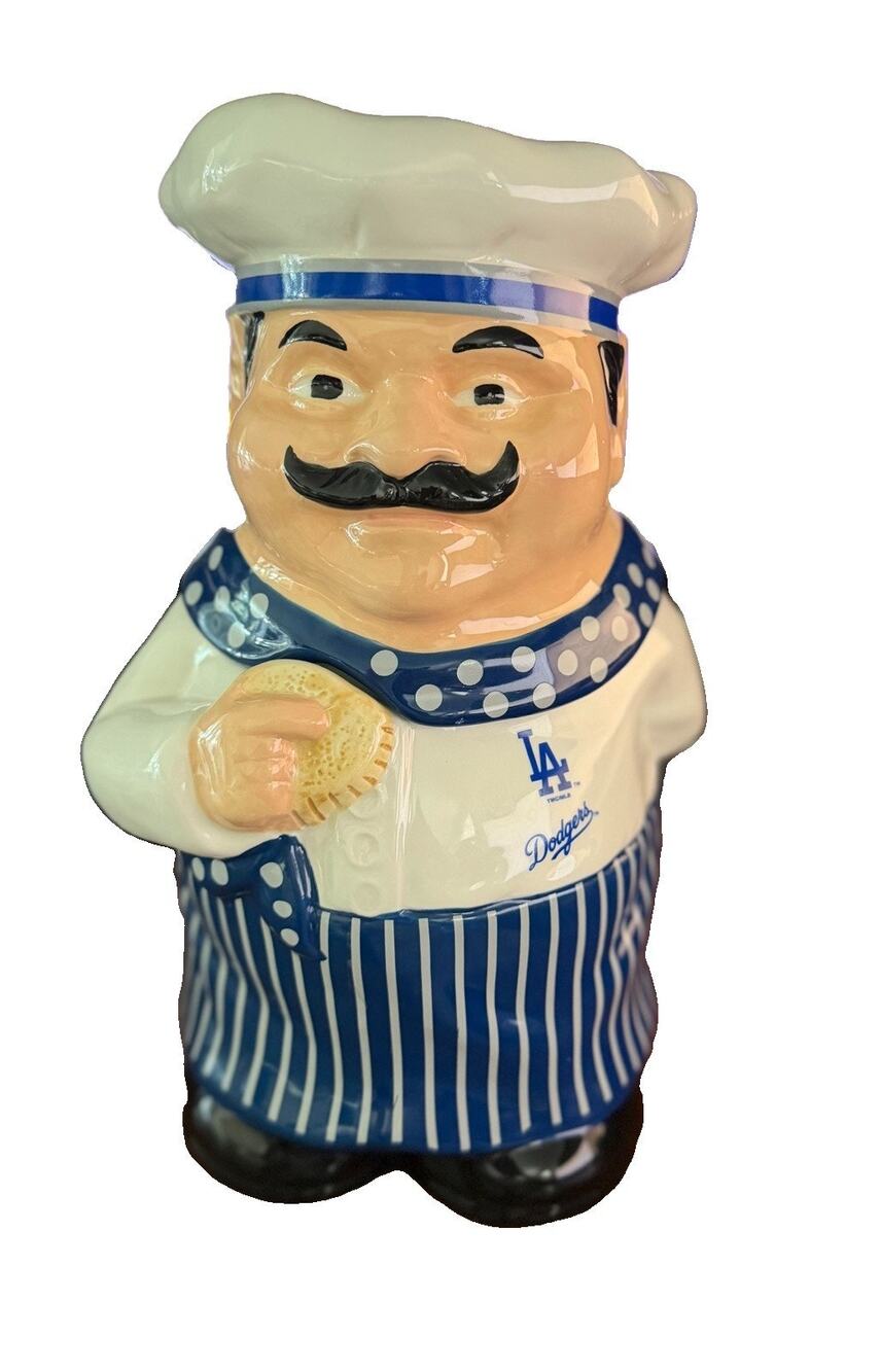 2004 Los Angeles Dodgers Chef Cookie Jar 1st In Series MLB